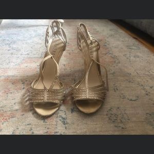 Ralph Lauren gold heels